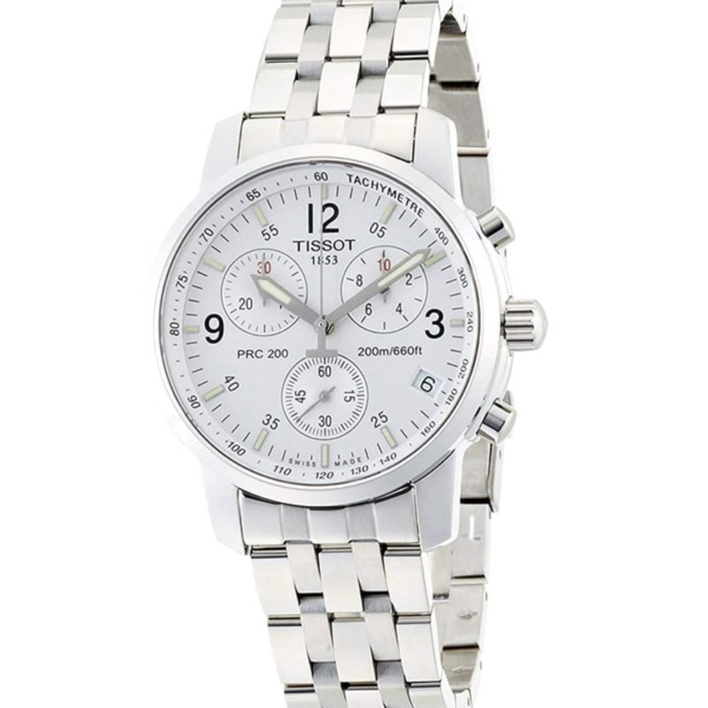 Tissot White Men PRC200 Chrono Watch T17.1.586.32
